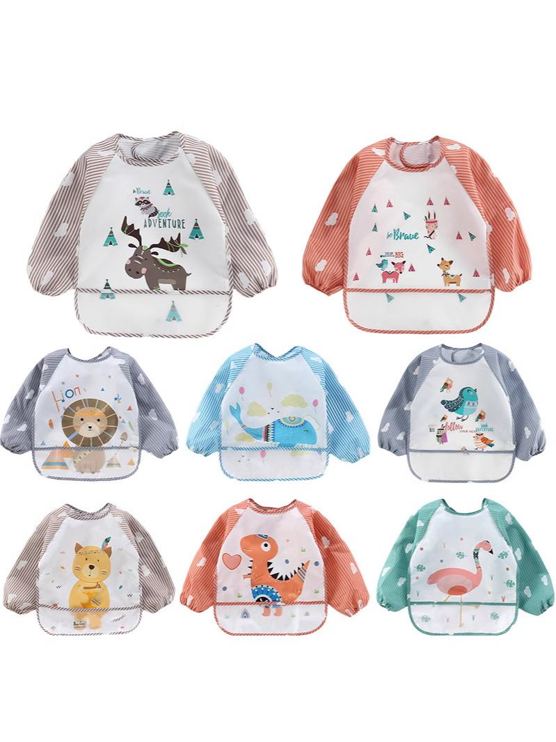 Kids Long Sleeve Art & Feeding Smock | Reversible, Water-Resistant & Easy Wipe-Clean | Lightweight &Fast-Drying & Durable for Boys & Girls