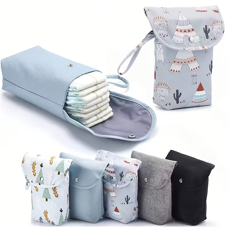 Portable Diaper Changing Bag | Waterproof Wet Bag for Diapers & Wipes | Easy-Clean, Reusable for Travel | Perfect Baby Shower Gift