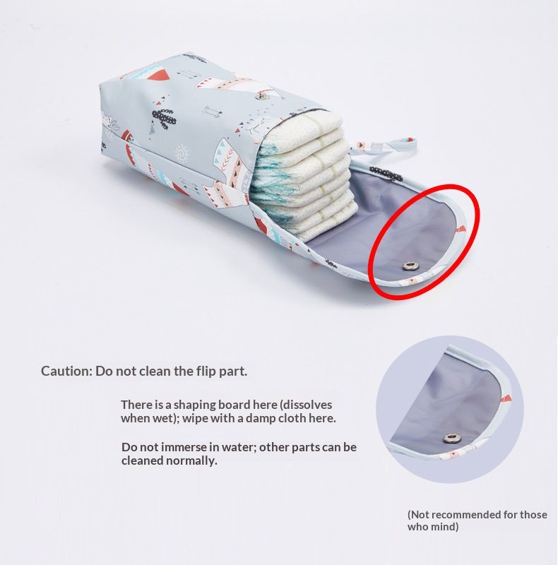 Portable Diaper Changing Bag | Waterproof Wet Bag for Diapers & Wipes | Easy-Clean, Reusable for Travel | Perfect Baby Shower Gift