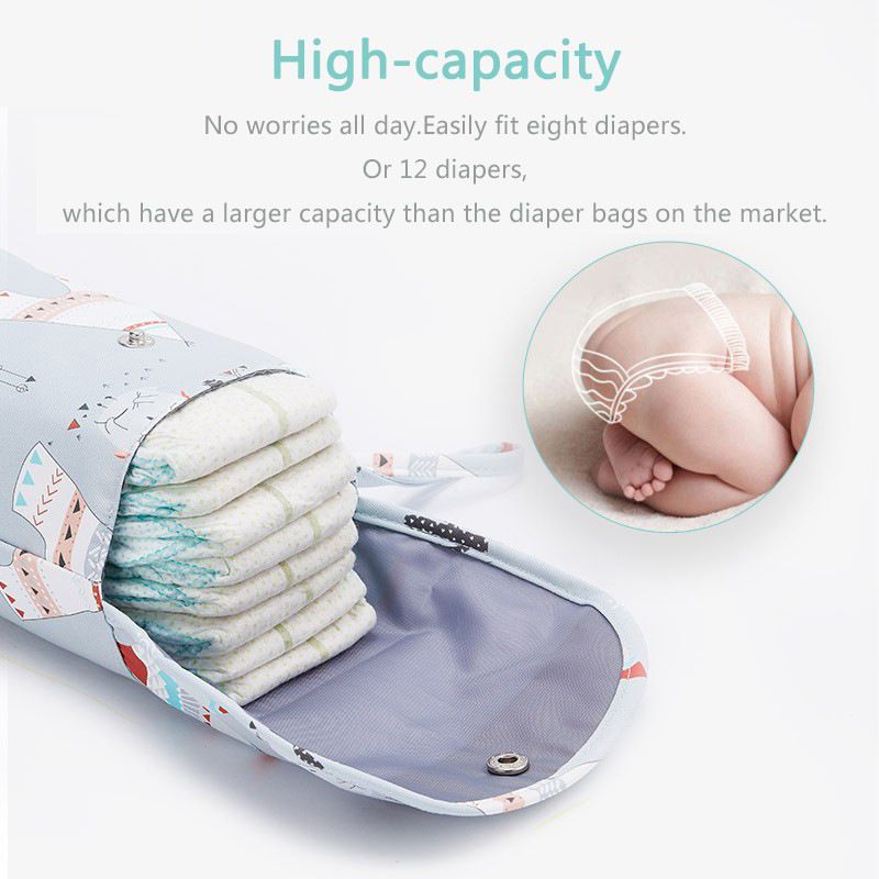 Portable Diaper Changing Bag | Waterproof Wet Bag for Diapers & Wipes | Easy-Clean, Reusable for Travel | Perfect Baby Shower Gift