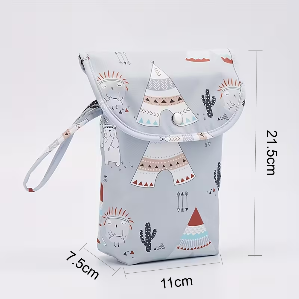 Portable Diaper Changing Bag | Waterproof Wet Bag for Diapers & Wipes | Easy-Clean, Reusable for Travel | Perfect Baby Shower Gift