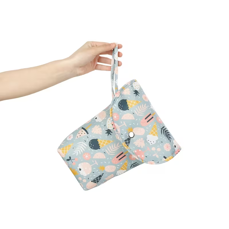 Portable Diaper Changing Bag | Waterproof Wet Bag for Diapers & Wipes | Easy-Clean, Reusable for Travel | Perfect Baby Shower Gift