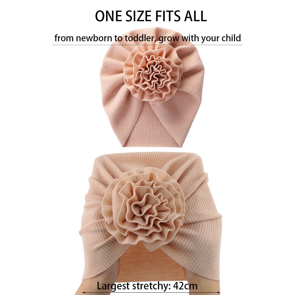 Cozy All-Day Baby Turban Hat – Stretchy, Soft & Breathable Head Wrap for Newborn, Infant & Toddler (0-3 Years), Cute & Comfortable for Home, Outings, Naps & Photo Shoots