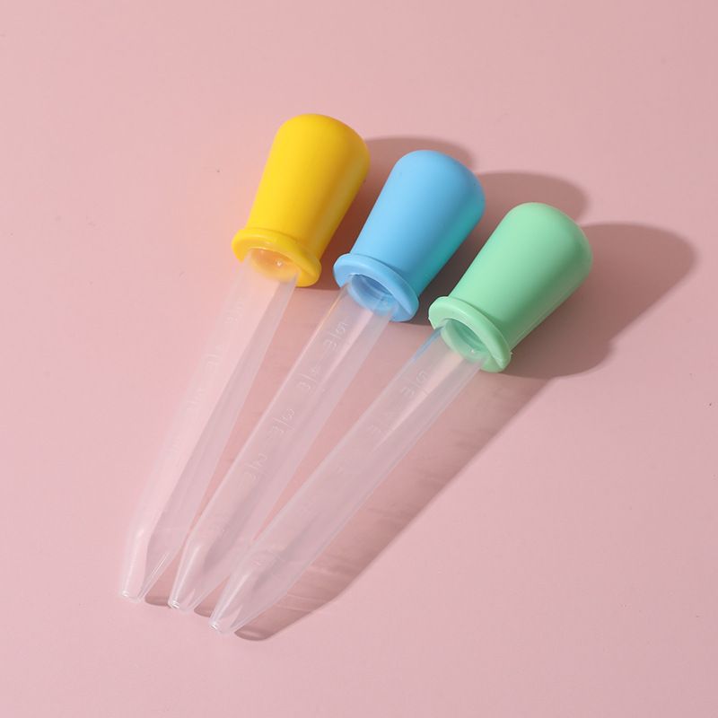 3-PCS Baby Medicine Dispenser with 5ml Scale | Anti-Choking Silicone Dropper for Precise Dosing | Multi-Use for Water & Liquid Vitamins|Perfect New Parent Gift