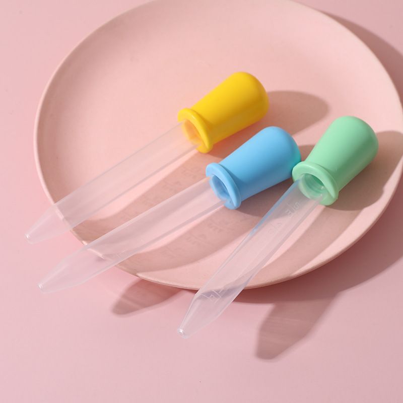 3-PCS Baby Medicine Dispenser with 5ml Scale | Anti-Choking Silicone Dropper for Precise Dosing | Multi-Use for Water & Liquid Vitamins|Perfect New Parent Gift