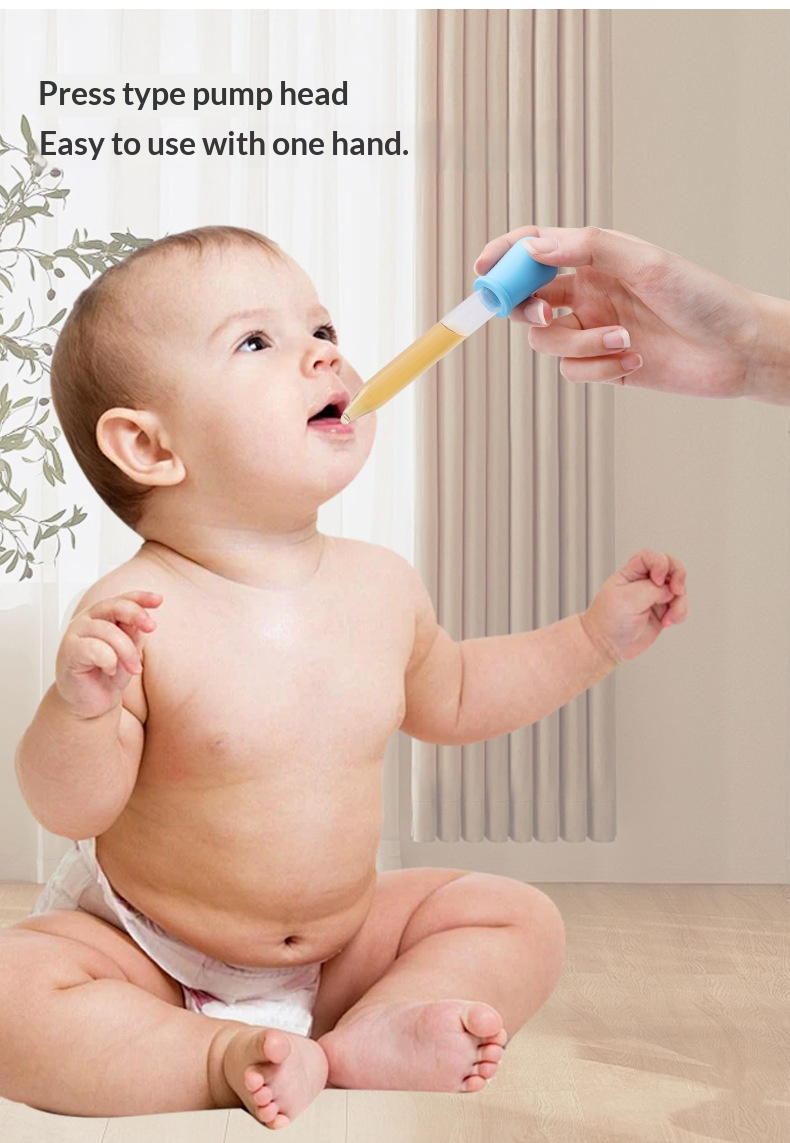 3-PCS Baby Medicine Dispenser with 5ml Scale | Anti-Choking Silicone Dropper for Precise Dosing | Multi-Use for Water & Liquid Vitamins|Perfect New Parent Gift