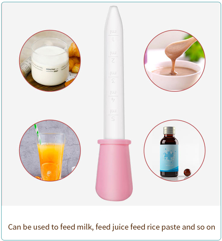 3-PCS Baby Medicine Dispenser with 5ml Scale | Anti-Choking Silicone Dropper for Precise Dosing | Multi-Use for Water & Liquid Vitamins|Perfect New Parent Gift