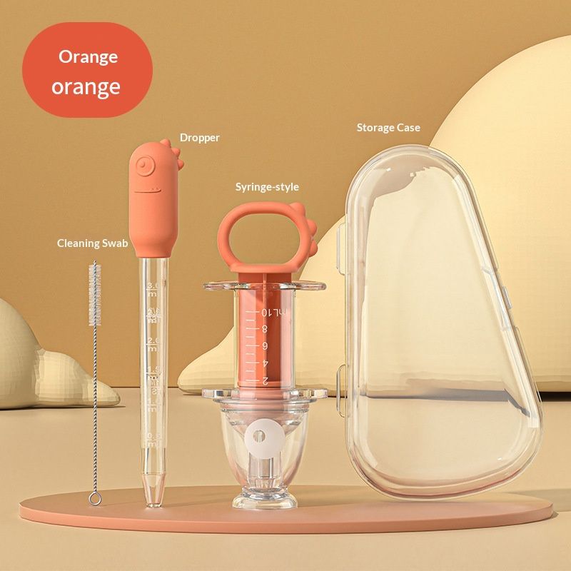 Complete 4-in-1 Baby Medicine Kit – Syringe, Dropper, Storage Case & Cleaning Stick, Anti-Choke Design for Precise Dosing, Hassle-Free Feeding for Newborns & Infants, Perfect for Home,&Travel