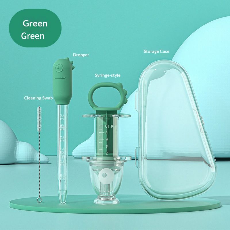 Complete 4-in-1 Baby Medicine Kit – Syringe, Dropper, Storage Case & Cleaning Stick, Anti-Choke Design for Precise Dosing, Hassle-Free Feeding for Newborns & Infants, Perfect for Home,&Travel
