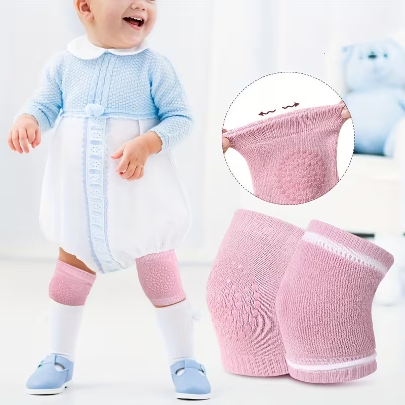 Non-Slip Baby Knee &  Socks | Soft, Cushioned Protection for Crawling & Walking | Lets Baby Explore Safely for age 0-1