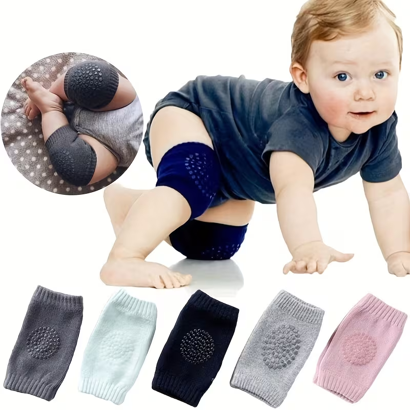 Non-Slip Baby Knee &  Socks | Soft, Cushioned Protection for Crawling & Walking | Lets Baby Explore Safely for age 0-1