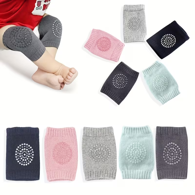 Non-Slip Baby Knee &  Socks | Soft, Cushioned Protection for Crawling & Walking | Lets Baby Explore Safely for age 0-1