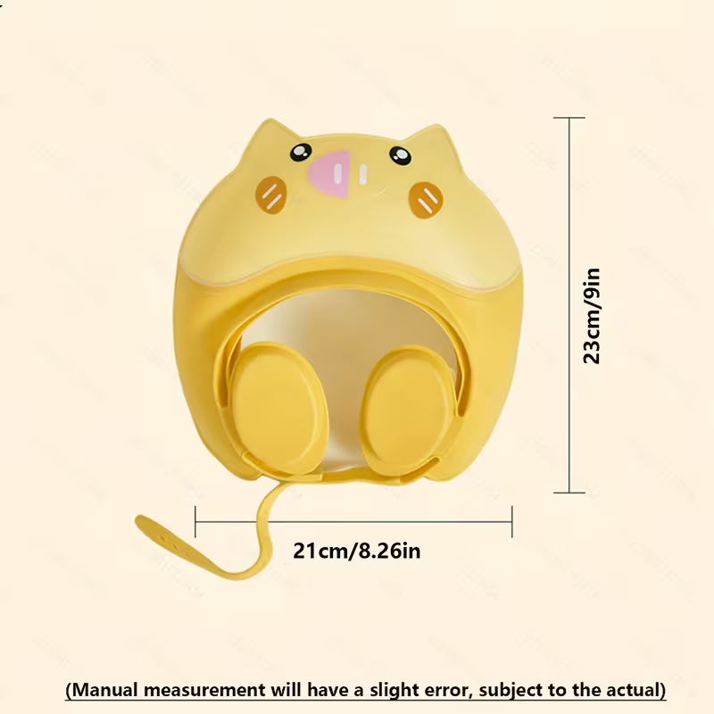 Baby Bath & Swim Cap with Ears | Waterproof & Adjustable to Keep Eyes Dry | Super Soft for 6+ Months