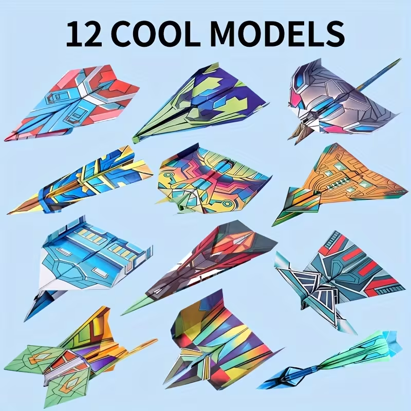 Complete Paper Airplane Kit for Beginners – Step-by-Step Folding Guide & Practice Sheets, Easy to Learn, Fun to Fly, Perfect for Kids, Family Activities, School Projects & Holiday Gifts