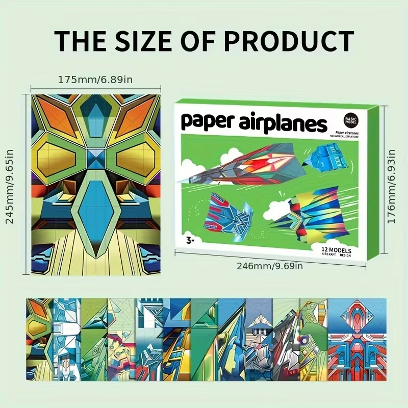 Complete Paper Airplane Kit for Beginners – Step-by-Step Folding Guide & Practice Sheets, Easy to Learn, Fun to Fly, Perfect for Kids, Family Activities, School Projects & Holiday Gifts