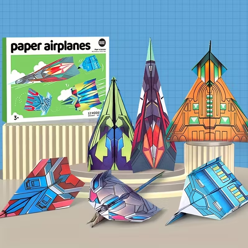 Complete Paper Airplane Kit for Beginners – Step-by-Step Folding Guide & Practice Sheets, Easy to Learn, Fun to Fly, Perfect for Kids, Family Activities, School Projects & Holiday Gifts