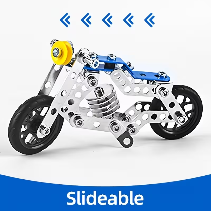 Creative 5-in-1 Metal Building Set – 139 PCS with Tools, Builds Spatial Thinking, Fine Motor & Problem-Solving Skills, Teamwork & Parent-Child Fun, Ages 8+, Great Gift for Kids