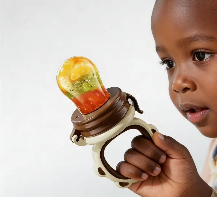 Baby Fruit Feeder & Silicone Pacifier Set | BPA-Free, Food-Grade for Safe Sucking & Teething Relief | All-in-One Feeder Soother for 0-3 Years