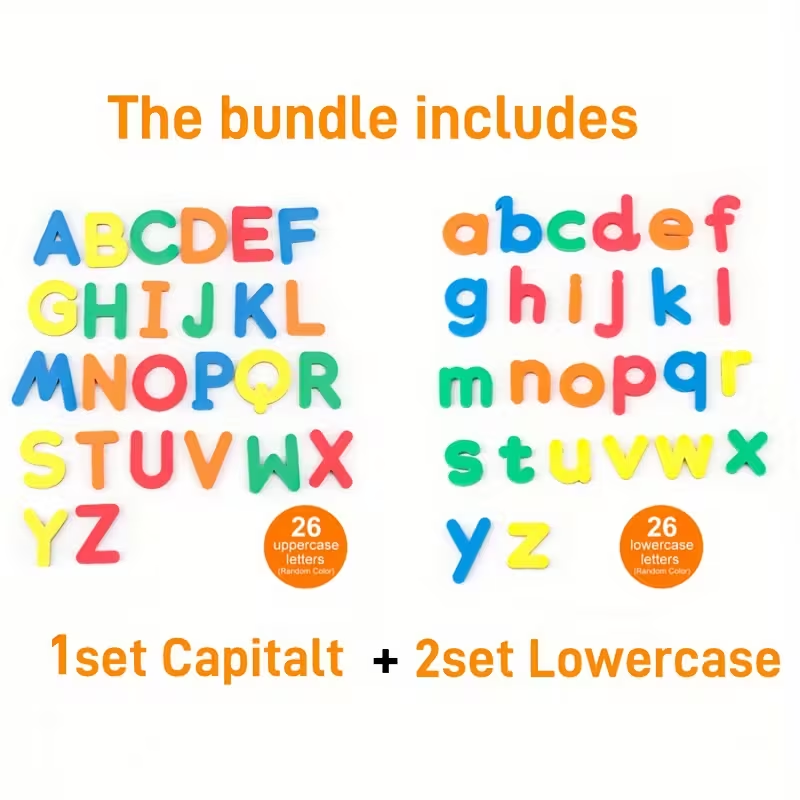 Magnetic Alphabet & Number Stickers for Kids, Learn Letters & Numbers on Fridge/Whiteboard , Reusable Educational Gift for Kids 3+
