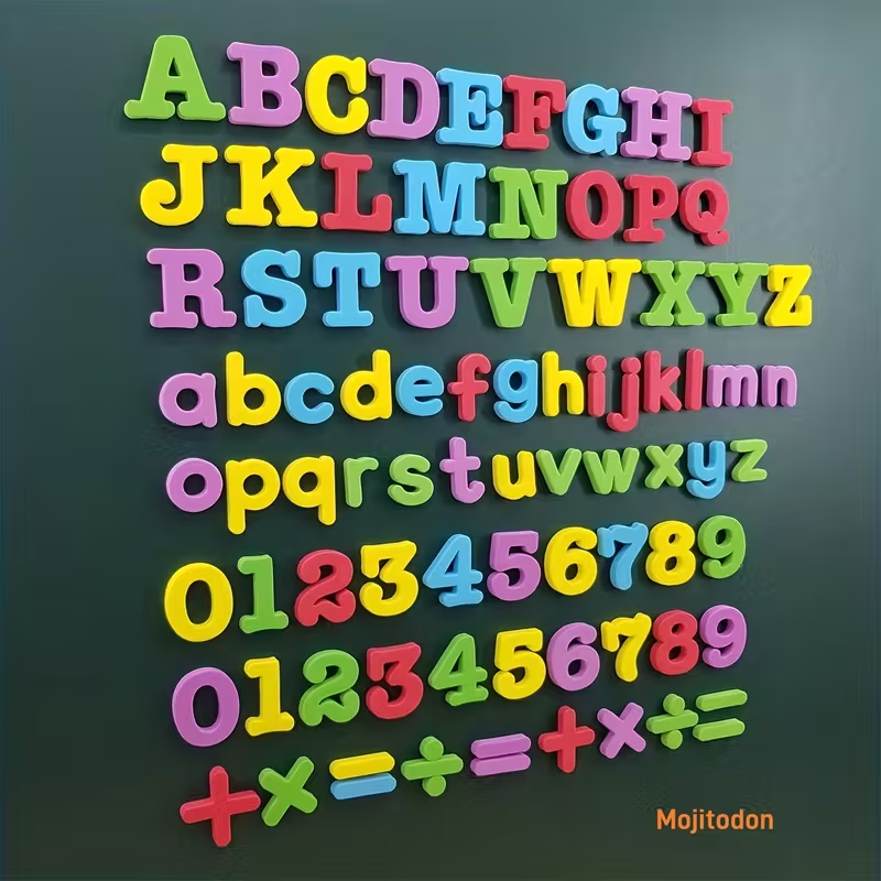 Magnetic Alphabet & Number Stickers for Kids, Learn Letters & Numbers on Fridge/Whiteboard , Reusable Educational Gift for Kids 3+