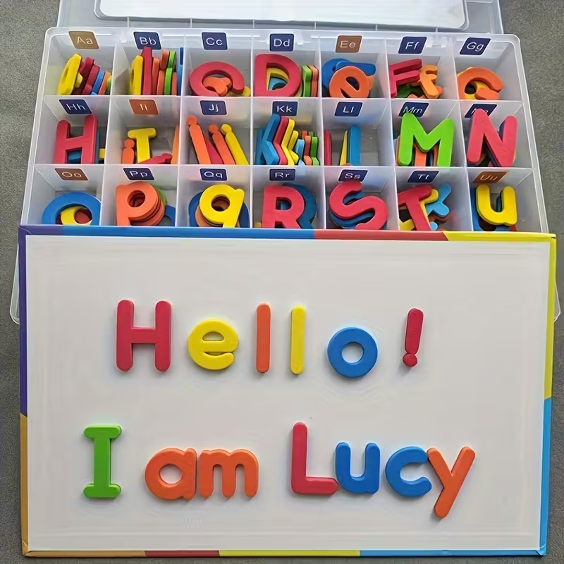 Magnetic Alphabet & Number Stickers for Kids, Learn Letters & Numbers on Fridge/Whiteboard , Reusable Educational Gift for Kids 3+