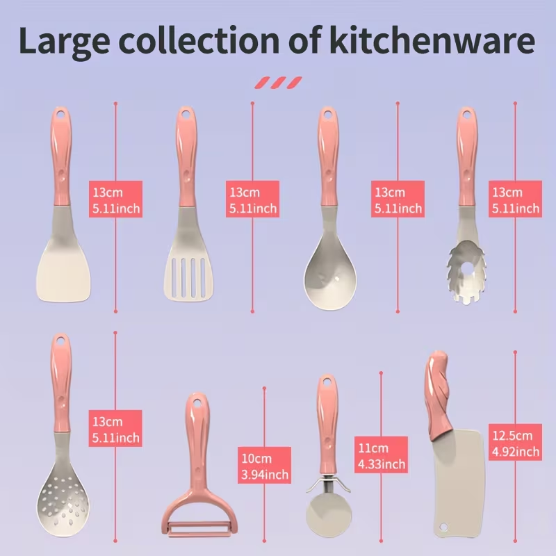 Role-Play Kitchen Set for Toddlers, Complete with Realistic Food & Tableware, Develops Social & Motor Skills,gift for kids (Ages 3-6)