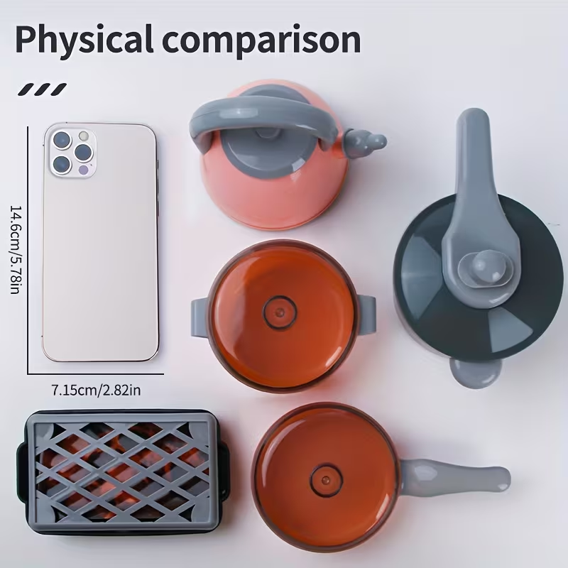 Role-Play Kitchen Set for Toddlers, Complete with Realistic Food & Tableware, Develops Social & Motor Skills,gift for kids (Ages 3-6)