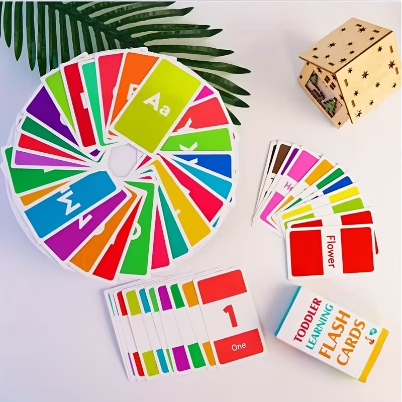 58 Double-Sided Alphabet Flash Cards for Toddlers | Learn ABC Letters, Colors, Numbers, Shapes & Animals | All-in-1 Early Learning Set| Colorful Educational Gift