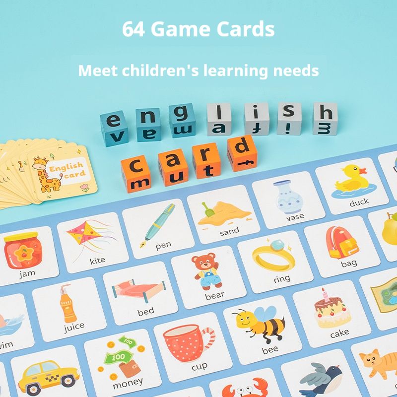 Race to Spell!  Word Cube Game – Fun Alphabet Learning Toy with Color Blocks & Cards | Interactive Preschool Activity for Kids 3+ | Ideal Gift for Boys & Girls