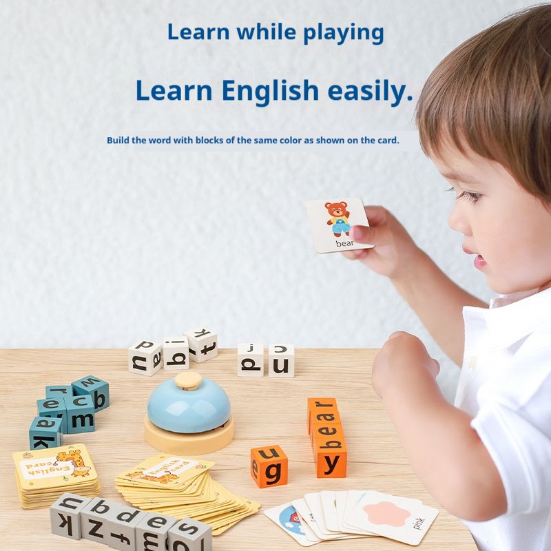 Race to Spell!  Word Cube Game – Fun Alphabet Learning Toy with Color Blocks & Cards | Interactive Preschool Activity for Kids 3+ | Ideal Gift for Boys & Girls