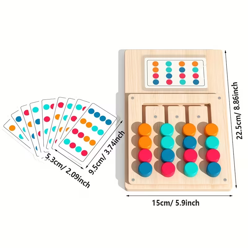 Train Your Child's Right Brain! Wooden Color Matching Puzzle – Builds Logic, Observation & Color Recognition | Perfect for Home Learning