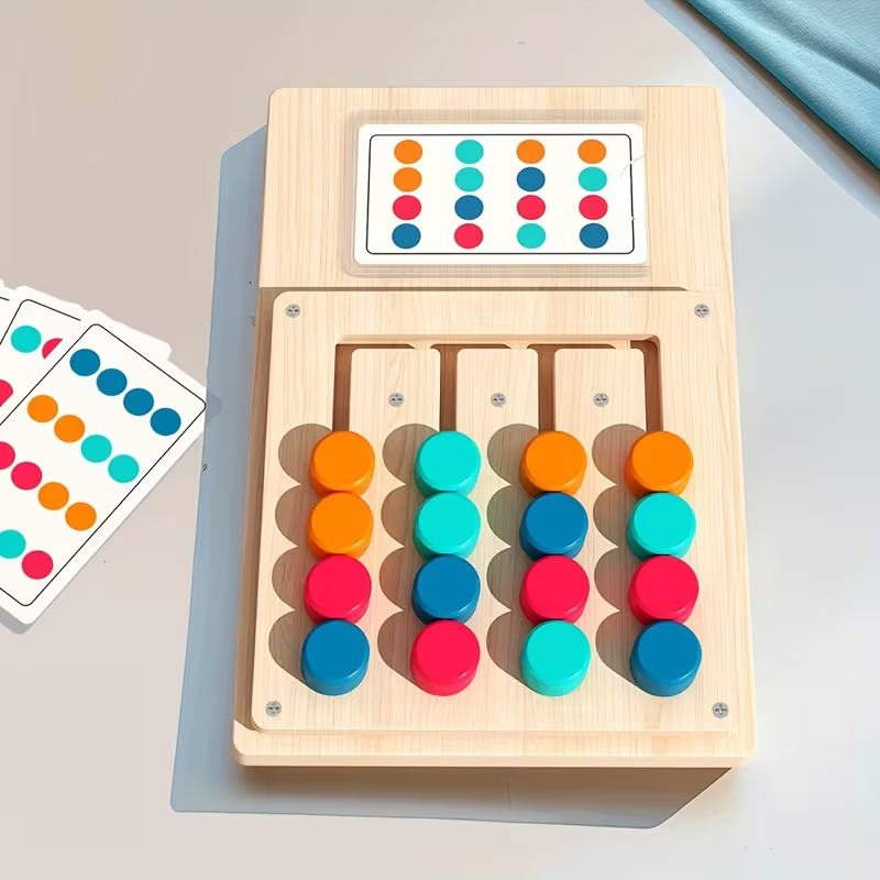 Train Your Child's Right Brain! Wooden Color Matching Puzzle – Builds Logic, Observation & Color Recognition | Perfect for Home Learning