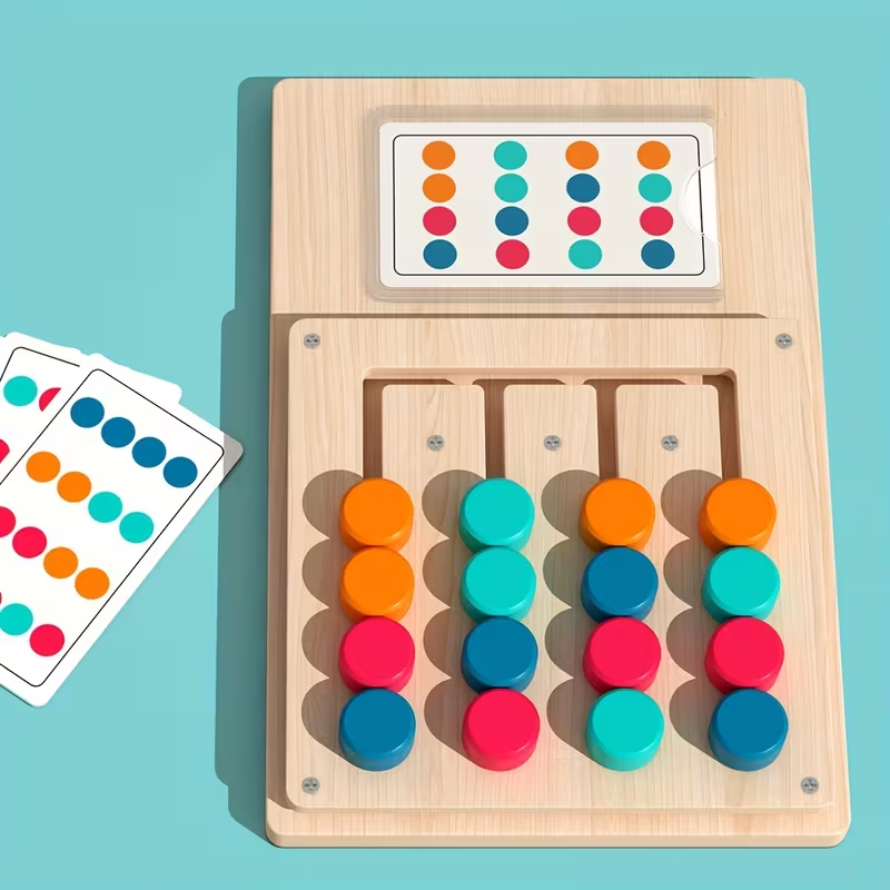 Train Your Child's Right Brain! Wooden Color Matching Puzzle – Builds Logic, Observation & Color Recognition | Perfect for Home Learning
