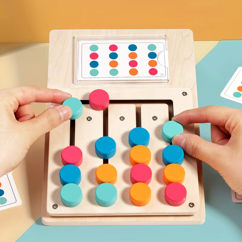 Train Your Child's Right Brain! Wooden Color Matching Puzzle – Builds Logic, Observation & Color Recognition | Perfect for Home Learning