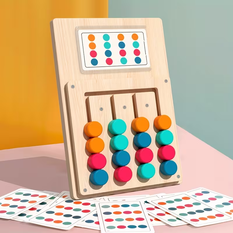 Train Your Child's Right Brain! Wooden Color Matching Puzzle – Builds Logic, Observation & Color Recognition | Perfect for Home Learning