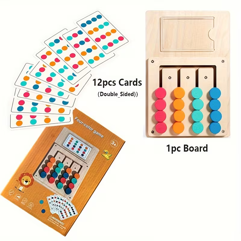 Train Your Child's Right Brain! Wooden Color Matching Puzzle – Builds Logic, Observation & Color Recognition | Perfect for Home Learning