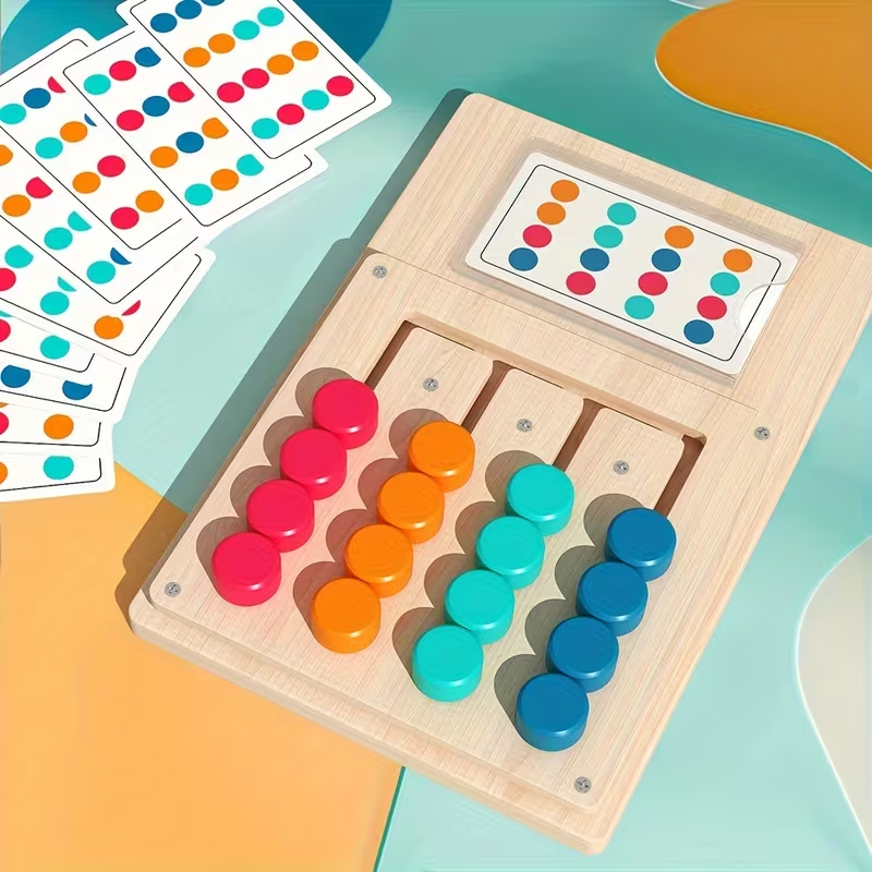 Train Your Child's Right Brain! Wooden Color Matching Puzzle – Builds Logic, Observation & Color Recognition | Perfect for Home Learning