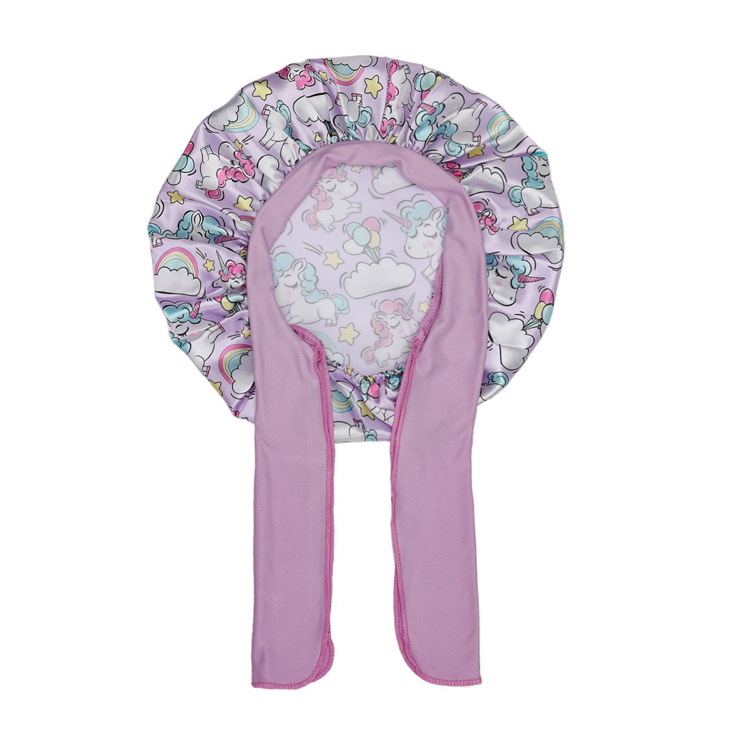 Satin Kids Sleep Cap for Hair Care – Anti-Frizz & Breakage Protection, Adjustable Ties, Soft & Breathable, Perfect for Bedtime, Travel & Daily Use, Cute Gift for Girls
