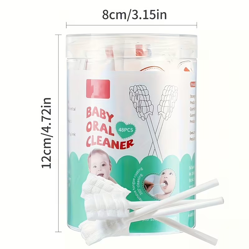 30pcs Newborn Tongue Cleaner– Disposable Infant Toothbrush, Soft Gauze for 0-36 Months, Gentle Oral Care for Baby, Ideal for Daily Use