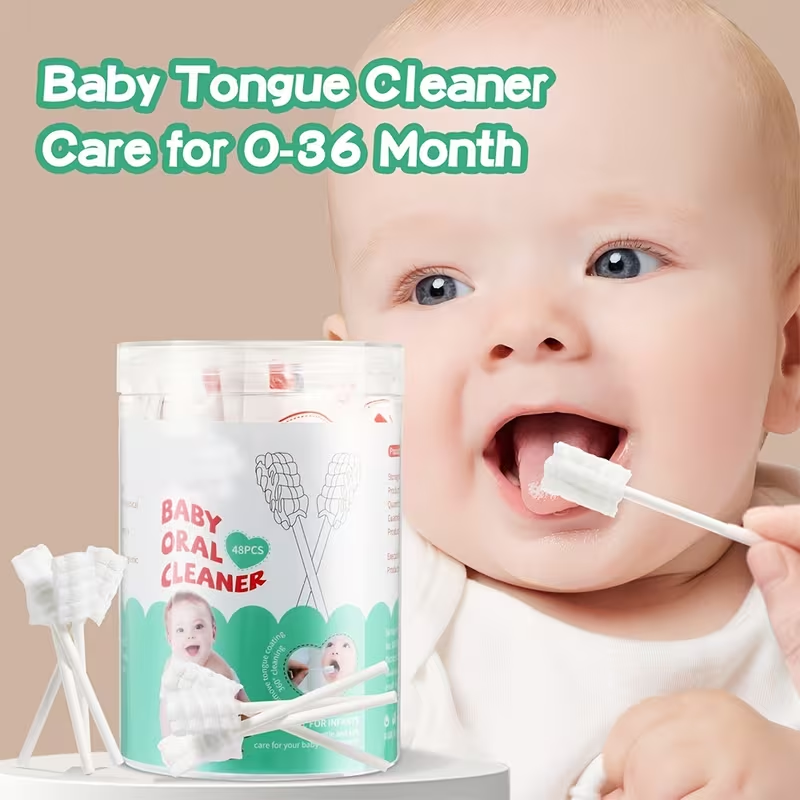 30pcs Newborn Tongue Cleaner– Disposable Infant Toothbrush, Soft Gauze for 0-36 Months, Gentle Oral Care for Baby, Ideal for Daily Use