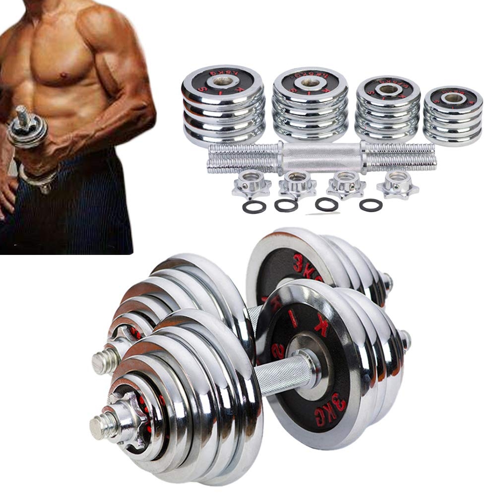 Chrome Dumbells set for home/office/gym workout