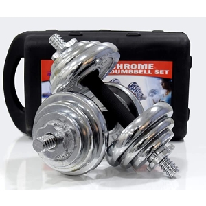 Chrome Dumbells set for home/office/gym workout