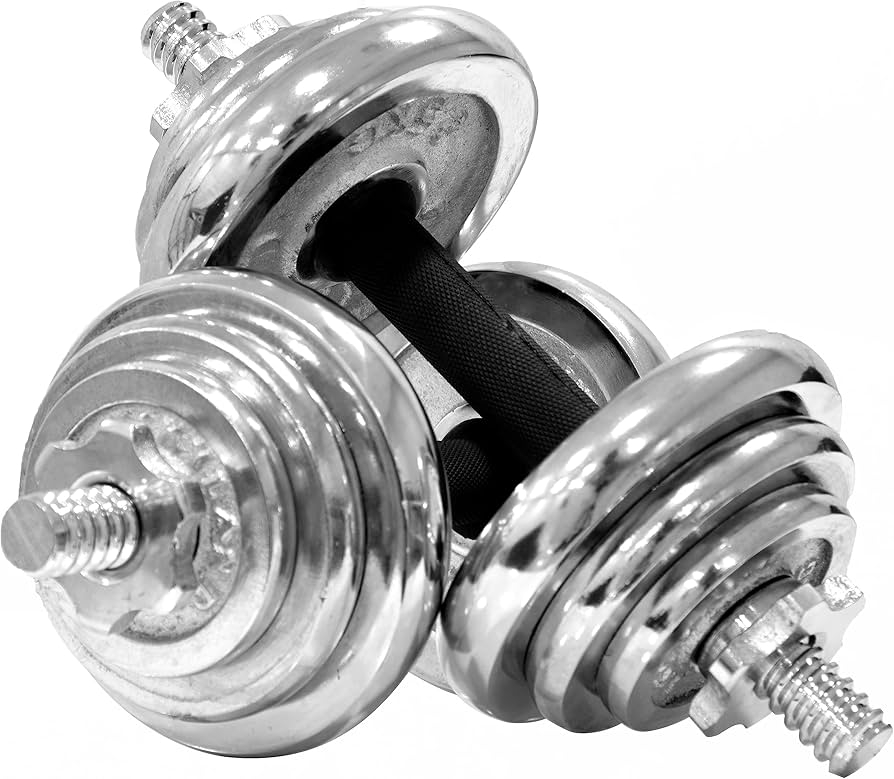 Chrome Dumbells set for home/office/gym workout