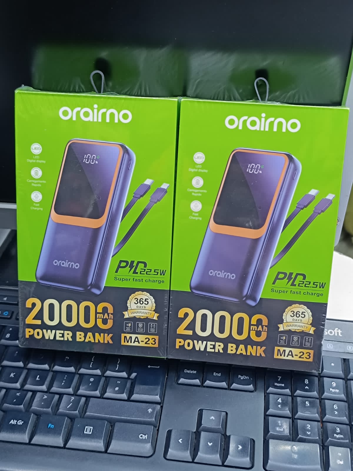 Original Oraimo 20000mAh Powerbank Ultra High Capacity Portable External Battery Pack Fast Charging Dual USB