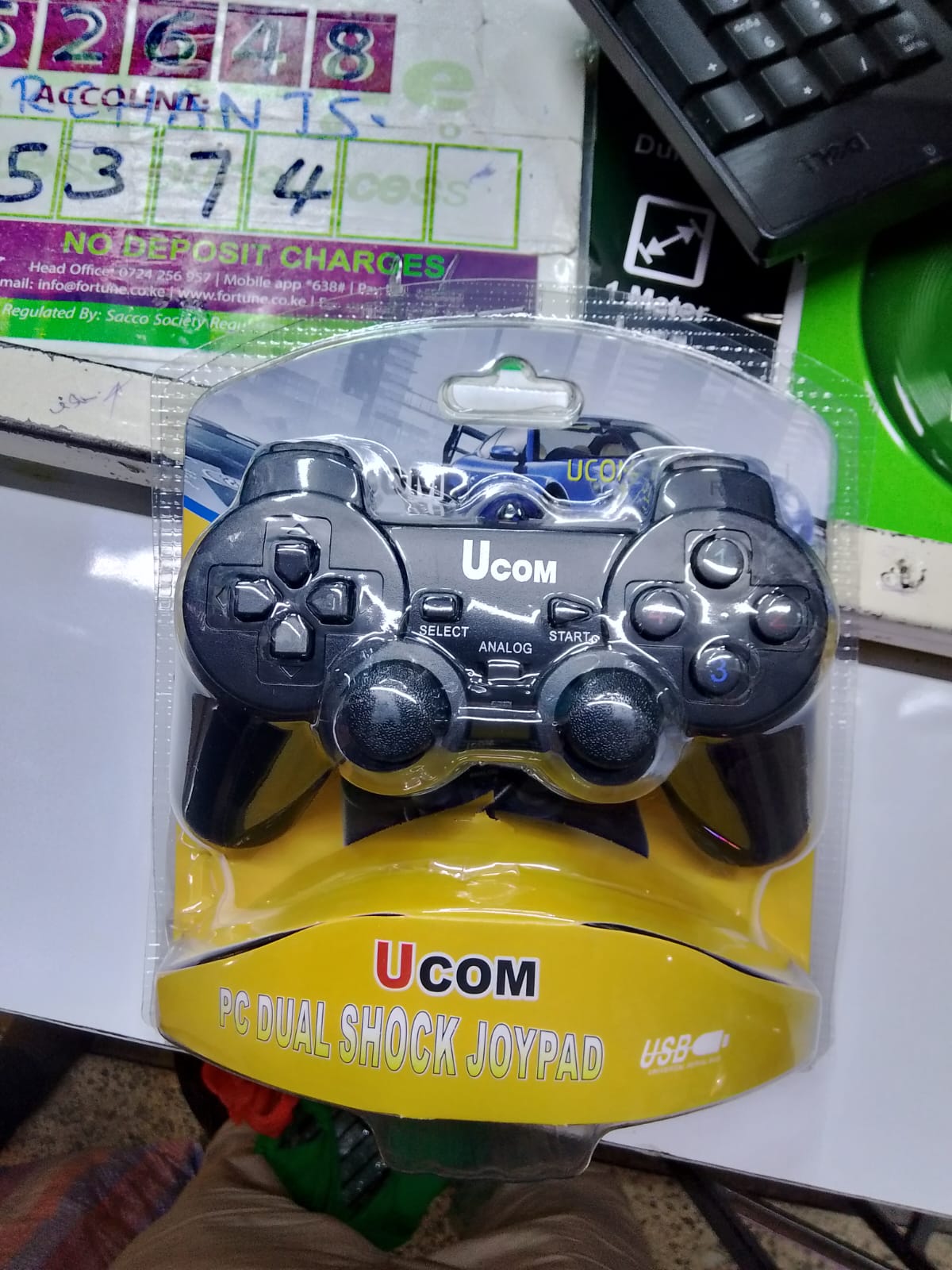 UCOM Double PC USB Game UCOM Twin USB Game Controller for PC – Dual Wired Gamepads with 8-Way Directional Pads, 12 Programmable FirController Twin Pad - 8-way Direction Pad, 12 fire button and 4 Axis.