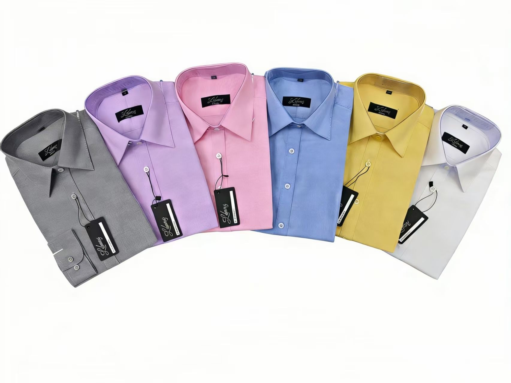 New Fashion Oxford Shirts Lady Long Sleeve Cotton Lady Office Shirt Slim-fit Solid-color Shirt