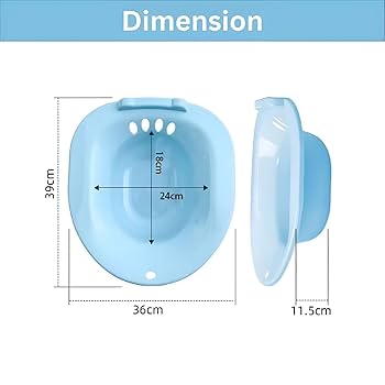 Postpartum Bath Tub (Toilet Fit), Portable Sitz Bath For Toilet, Postpartum Sitz Bath Soaking Tub, Over-the-Toilet Sitz Bath Basin.Fits Over Toilet Seat: Convenient and easy to use.
Portable Design: L