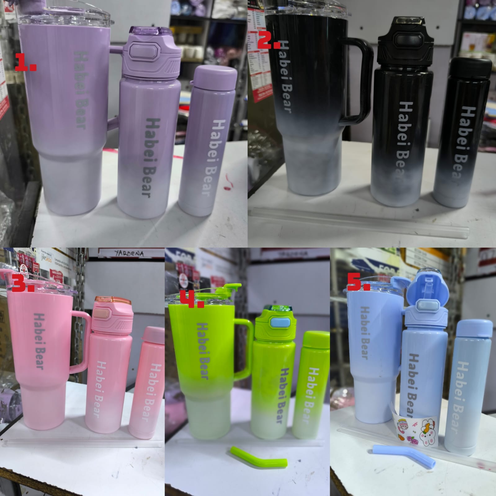 3in1 Stanley Bottle With A Good Quality Handle-1200ml,650ml,280ml.Durable Construction: Made from high-quality, BPA-free materials for long-lasting durability and resistance to wear and tear.