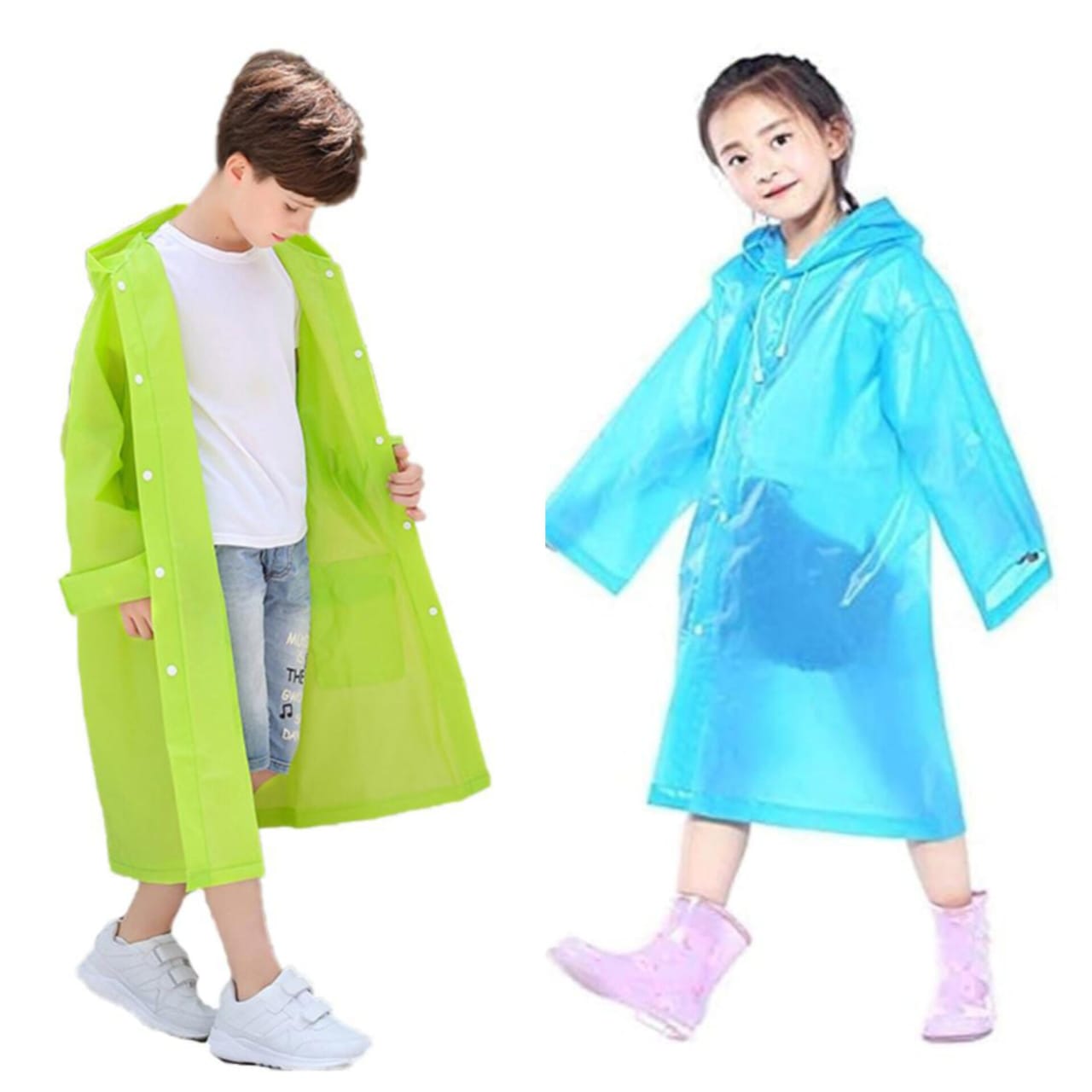 👌▪️Raincoat For Kids -Waterproof Reusable Poncho For Boys And Girls✔️🪄Made from high quality EVA material, durable, environmentally and comfortable; Non-toxic environmentally friendly materials to p