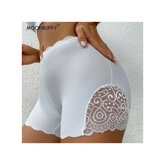 3Pcs Sexy Lace Edge Seamless Boyshort Biker Shorts Sexy Panties For Ladies(SIZE 12-18)